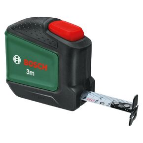 Bosch Home and Garden 3m Tape Measure (Auto Lock, 19mm Tape Width, Nylon-Coated, Model 1600A027PJ, Levers Lock Type, Tape-Measures)