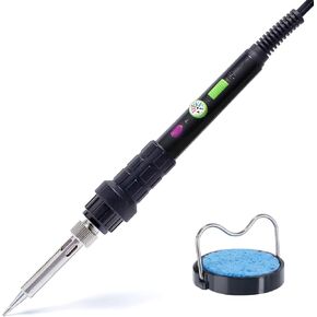 YIHUA 928D-III Soldering Iron,110W High Power, Fully Digital Display °F /°C- Temperature Control Soldering Tool, Accurate 194~896°F, with ON/OFF Switch, Iron Tip, Brass Wool, Automatic Sleep Mode