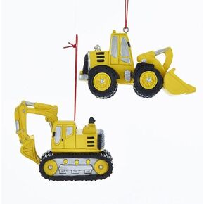 Kurt Adler TRACTOR ORNAMENT - 2 ASSORTED