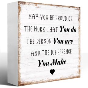 Always Remember You are Brave Wood Sign Desk Decor,Inspirational Office Wood Block Plaque Box Sign for Office Tablet Decor,Cheer up Gift Motivational Gift for Coworkers Friend