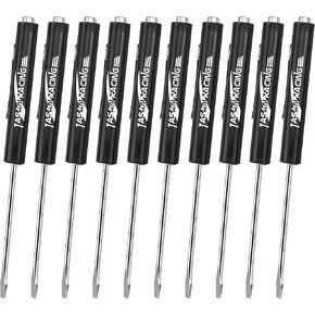 10Pcs Mini Tops and Pocket Clips Pocket Screwdriver Strong Magnetic Slotted Screwdriver Blue 3mm