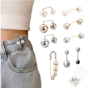 12 Pcs Pearl Brooch, Safety Pins for Clothes Fashion Brooches and Pins for Women, Dress Clips for Women Girls Clothing Dresses Decoration Accessories in Kuwait
