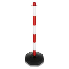 Traffic Delineator Post Cones with Fillable Base, 35.4 inch Portable Parking Pole Barrier Crowd Control Barricade, Traffic Cones Safety Cones Caution Cones for Traffic Control and Warning