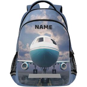 Excavator Watercolor Yellow Truck School Backpack for Girls Boys，Bookbag Daypack Rucksack with Padded Straps, Fits 6 to 12 years old