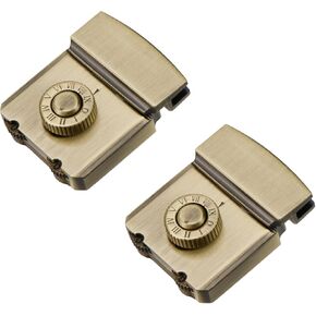 قطعتان من أقفال مجموعة الأمتعة، مشابك برونزية لحقيبة السفر مع مجموعة من 3 أرقام، أقفال كلمة المرور، صندوق أدوات معدني، مشابك للحقائب، استبدال الأقفال، مع براغي in Kuwait