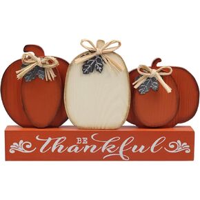 NEEDOMO ديكورات الخريف للمنزل، كبيرة الحجم خشبية اليقطين علامة كتلة مجموعة ديكور الخريف مع عنصر الخريف، ديكورات عيد الشكر على الطاولة لغرفة المعيشة، الموقد، طاولة الطعام in Kuwait