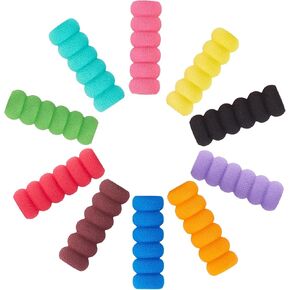 GORGECRAFT 60PCS Foam Pencil Grips Black Pen Grippers Pencil Cushion Pen Holder Sponge Grips Painting Drawing for Adults Arthritis Writing Relieving Fingers Fatigue