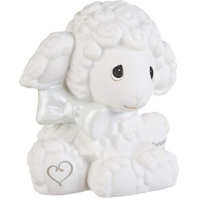 Precious Moments Lamb Figurine | Renewed in Him Bisque Porcelain Figurine | Baptism | Easter | First Communion