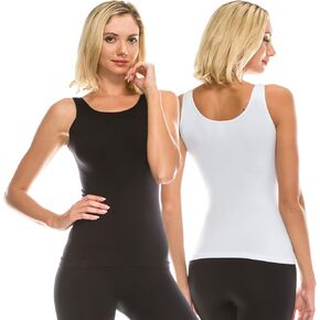 Kurve Seamless Sleeveless Comfy Tank Top, Great for Undergarment, Maternity Top - Made in USA-