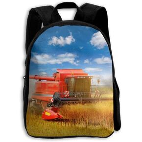 SARA NELL Toddler Backpack for Boys Girls, Tractor Backpack for Toddler Boys Girls, Preschool Kindergarten Backpack for Kids, 14 Inch