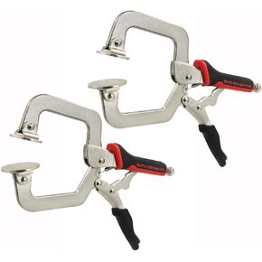 Monster & Master 2 Pack 9" C-clamp Face Clamp Locking Pliers with Swivel Pads, MM-CP-002x2
