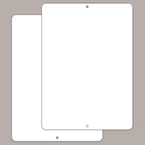 Blank Write On Signs, Aluminum Metal Sign Blanks, Rust Free,10 x 7 Inch White Sign Blanks Engineer Grade Reflective Material, Weather/Fade Resistant, Easy to Install (2 Pack)