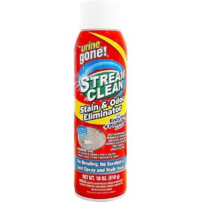 Urine Gone Stream Clean, Carpet Stain and Odor Eliminator - Heavy Duty, Deep Cleaning Enzyme Action, Destroys Through Oxidation Catalysis, No Scrubbing Needed (UG 3-Pack (72 oz.))