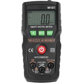Digital Multimeter Fully Automatic Multimeter AC DC Voltage Resistance Continuity Diodes Portable Multimeter for Testing Electrical Testing (Black)