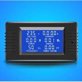 AC 80V-260V Current Voltage Amperage Power Energy Panel Meter LCD Digital Display Ammeter Voltmeter Multimeter (100A(Split Core))