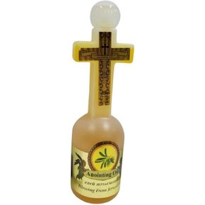 Blessed Holy Prayer Oil with Biblical Spices from Jerusalem (Cross Bottle Oil)