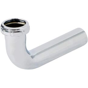 Highcraft 83934 Slip Elbow for Tubular Drain Applications 1-1/4 in. x 12 in, 17GA Chrome Plated Brass