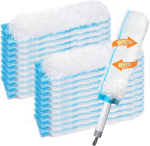 20 قطعة من عبوات منفضة الغبار للاستعمال مرة واحدة لنظام بونا للغبار عالي الأداء، منافض من الألياف الدقيقة شديدة التحمل لمقبض بونا القابل للتمديد، وإزالة الغبار وشعر الحيوانات الأليفة in Kuwait