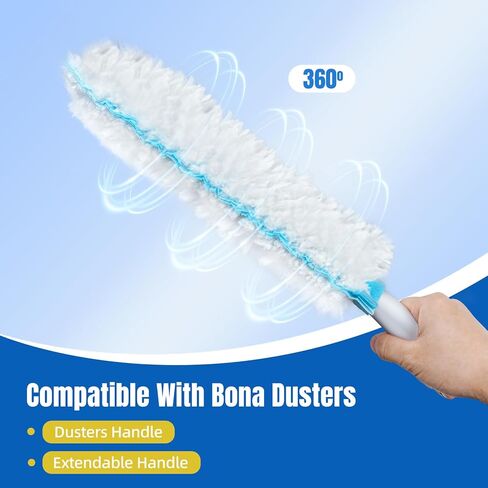 20 قطعة من عبوات منفضة الغبار للاستعمال مرة واحدة لنظام بونا للغبار عالي الأداء، منافض من الألياف الدقيقة شديدة التحمل لمقبض بونا القابل للتمديد، وإزالة الغبار وشعر الحيوانات الأليفة in Kuwait