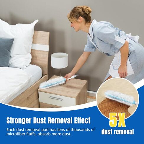 20 قطعة من عبوات منفضة الغبار للاستعمال مرة واحدة لنظام بونا للغبار عالي الأداء، منافض من الألياف الدقيقة شديدة التحمل لمقبض بونا القابل للتمديد، وإزالة الغبار وشعر الحيوانات الأليفة in Kuwait