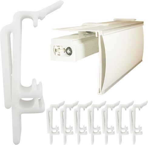 Amazing Drapery Hardware Vertical Blinds Valance Clips - Dust Cover Holder Bracket - Clear, UV Stable, Fits 1 3/8" and 1 7/8" Wide Headrails - 16 Pack in Saudi Arabia
