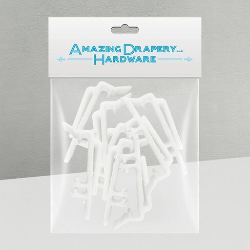 Amazing Drapery Hardware Vertical Blinds Valance Clips - Dust Cover Holder Bracket - Clear, UV Stable, Fits 1 3/8" and 1 7/8" Wide Headrails - 16 Pack in Saudi Arabia