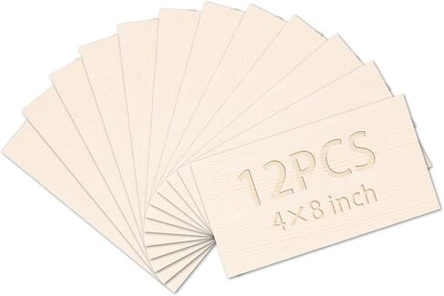 Balsa Wood Sheets, DOITEM 12Pcs Thin Wood Sheets Balsa Wood 1/16x4x8inch Wooden Blank for Cricut Maker Wood Craft Painting Engraved Model Making Projects in Saudi Arabia