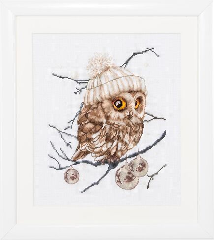 Thea Gouverneur - Counted Cross Stitch Kit - Whoo..Whoo..It's Winter - Aida Black - 16 Count - for Adults - 743.05 in Kuwait