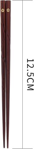 Japanese Natural Wood Chopstick Set Reusable Classic Style Chopsticks Non-slip Design Chop Sticks 5 Pairs Gift Set in Saudi Arabia
