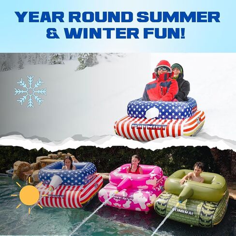 Float Factory’s Premium Inflatable Pool Float - Inflatable Tank Floatie w/Water Cannon That Blast Water up to 50 ft! - Durable Inflatable Pool Floats for Adults & Kids Ages 5+ in Saudi Arabia