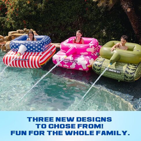 Float Factory’s Premium Inflatable Pool Float - Inflatable Tank Floatie w/Water Cannon That Blast Water up to 50 ft! - Durable Inflatable Pool Floats for Adults & Kids Ages 5+ in Saudi Arabia