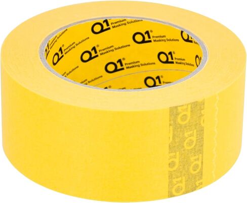 Q1 - 1-1/2 inch (36mm X 55m) Premium High Performance Automotive Yellow Masking Tape - High Temperature - Case of 24 Rolls in Saudi Arabia