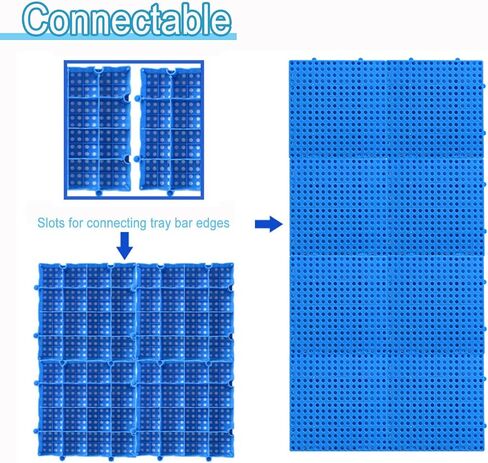 Plastic Pallet, Waterproof Storage Grid Pad, Lightweight Nestable Floor Pallets, 2pcs HDPE Breathable Grids Article Racks for Garage Supermarket Basement in Saudi Arabia