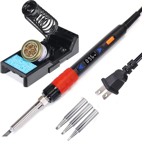 YIHUA 928D-III Soldering Iron,110W High Power, Fully Digital Display °F /°C- Temperature Control Soldering Tool, Accurate 194~896°F, with ON/OFF Switch, Iron Tip, Brass Wool, Automatic Sleep Mode in Saudi Arabia