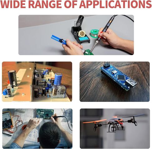 YIHUA 928D-III Soldering Iron,110W High Power, Fully Digital Display °F /°C- Temperature Control Soldering Tool, Accurate 194~896°F, with ON/OFF Switch, Iron Tip, Brass Wool, Automatic Sleep Mode in Saudi Arabia