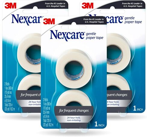 Nexcare Gentle Paper Tape, Medical Paper Tape, Secures Dressings and Lifts Away Gently - 1 In x 10 Yds, 2 Rolls of Tape in Saudi Arabia