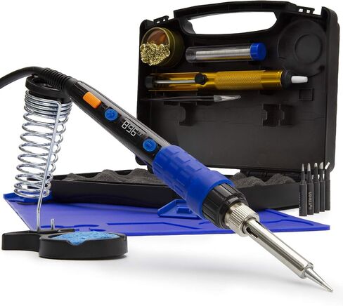 YIHUA 928D-III Soldering Iron,110W High Power, Fully Digital Display °F /°C- Temperature Control Soldering Tool, Accurate 194~896°F, with ON/OFF Switch, Iron Tip, Brass Wool, Automatic Sleep Mode in Saudi Arabia