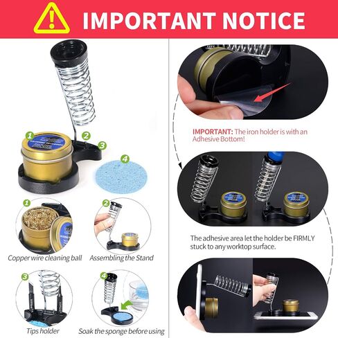YIHUA 928D-III Soldering Iron,110W High Power, Fully Digital Display °F /°C- Temperature Control Soldering Tool, Accurate 194~896°F, with ON/OFF Switch, Iron Tip, Brass Wool, Automatic Sleep Mode in Saudi Arabia