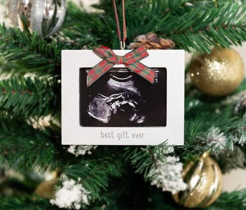 Kate & Milo Rustic Sonogram Christmas Tree Ornament, Baby Announcement Ornament, Ultrasound Picture Holiday Ornament, Baby's First Christmas, New and Expecting Parents Gift in Saudi Arabia