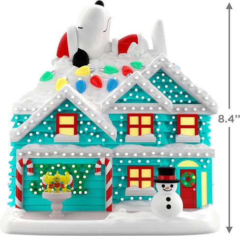 Hallmark Keepsake 2022, The Peanuts Gang The Merriest House in Town Musical Tabletop Decoration with Light for Christmas in Saudi Arabia