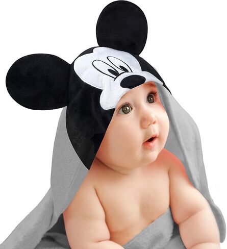 Lambs & Ivy Star Wars The Child/Baby Yoda/Grogu Gray Hooded Baby Bath Towel in Kuwait