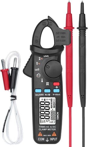 ACM91 Clamp Meter Digital AC/DC Current & Voltage Tester, True RMS Multimeter Tester 6000 Counts Auto Range, 100A 600V Amp Volt Meter with NCV LOZ, Storage Bag in Saudi Arabia