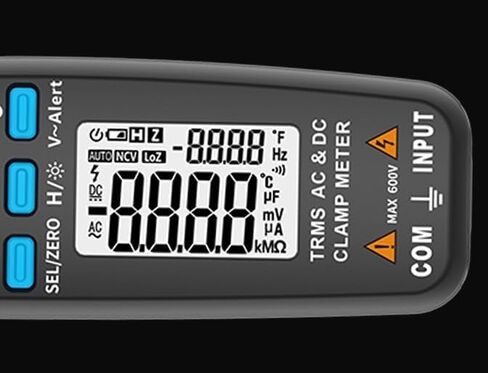 ACM91 Clamp Meter Digital AC/DC Current & Voltage Tester, True RMS Multimeter Tester 6000 Counts Auto Range, 100A 600V Amp Volt Meter with NCV LOZ, Storage Bag in Saudi Arabia