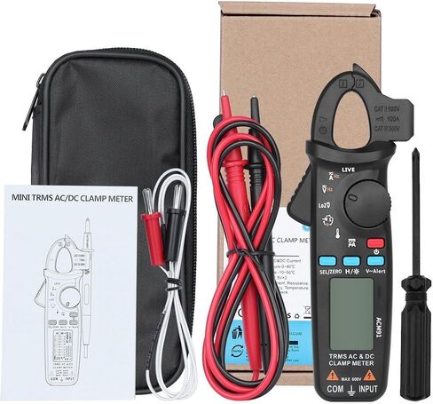 ACM91 Clamp Meter Digital AC/DC Current & Voltage Tester, True RMS Multimeter Tester 6000 Counts Auto Range, 100A 600V Amp Volt Meter with NCV LOZ, Storage Bag in Saudi Arabia