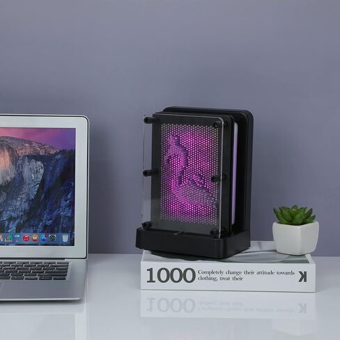 متوهجة دبوس الفن 3D LED اللون تغيير المجلس الجدة النحت سطح المكتب الديكور للمنزل أو المكتب in Kuwait