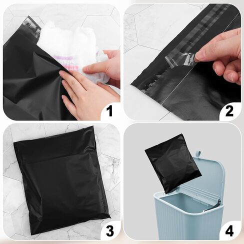 Incontinence Pad Disposal Bags pack of 100,White Adult Diaper Disposal Bags 9.84 x 13.78inches Opaque Disposable Incontinence Bags for Incontinence Underwear,Adult Diapers(with Storage Bag) in Saudi Arabia