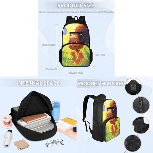 Girls Backpack and Lunch Box Set Backpacks for School Girls Large Travel School Bag for Girls 4-6 Camping Rucksack for Kids, Girls Print in Saudi Arabia