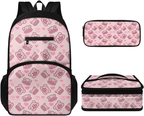 Girls Backpack and Lunch Box Set Backpacks for School Girls Large Travel School Bag for Girls 4-6 Camping Rucksack for Kids, Girls Print in Saudi Arabia
