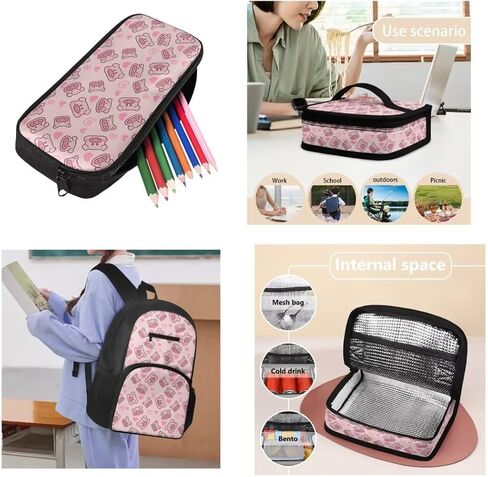 Girls Backpack and Lunch Box Set Backpacks for School Girls Large Travel School Bag for Girls 4-6 Camping Rucksack for Kids, Girls Print in Saudi Arabia