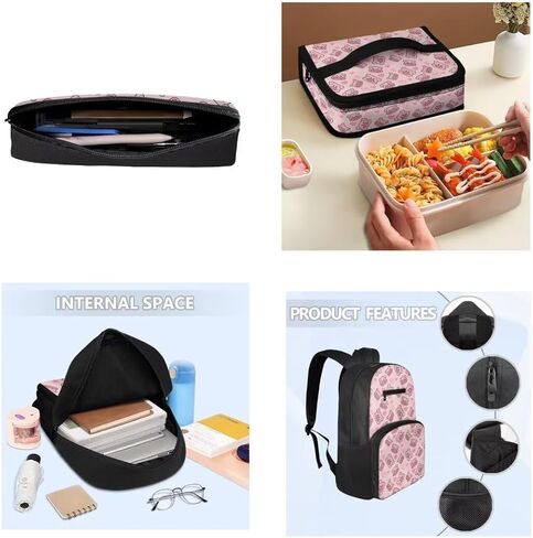Girls Backpack and Lunch Box Set Backpacks for School Girls Large Travel School Bag for Girls 4-6 Camping Rucksack for Kids, Girls Print in Saudi Arabia
